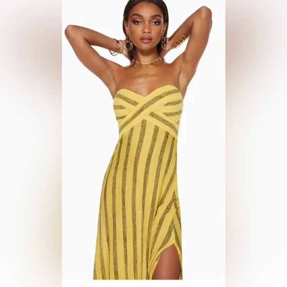 Ramy Brook Faretta strapless pleated knit gown - Picture 4 of 9